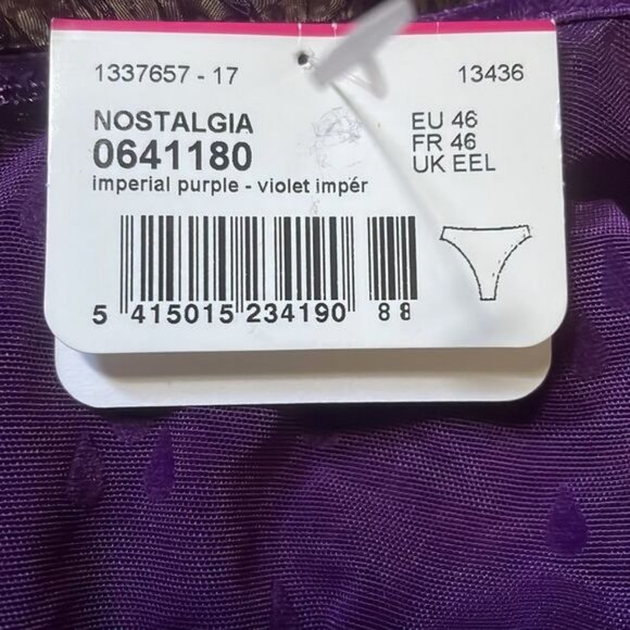 Prima Donna Twist Nostalgia Thong Imperial Purple XXL New - Picture 4 of 8